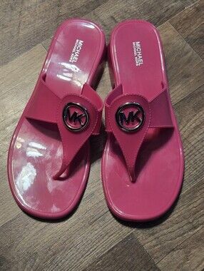 Michael Kors Jelly MK Logo Thong Sandals